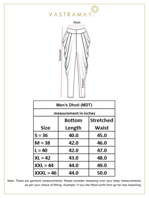 Men's Gold Cotton Silk Blend Dhoti